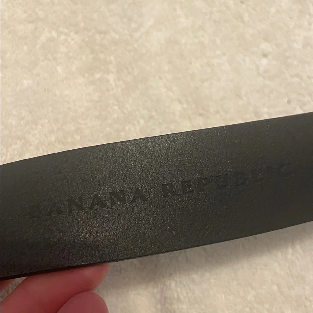 Banana Republic Leather Belt With Solid Brass Buckle